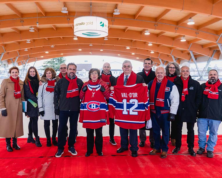 Inauguration of the BLEU BLANC BOUGE ice skating rink in Val-d'Or