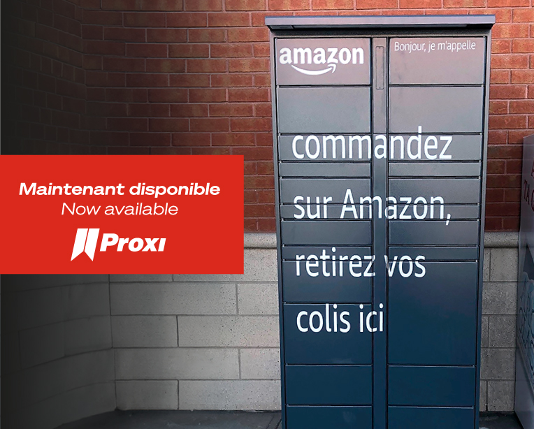 Casiers Amazon dans le réseau Proxi!